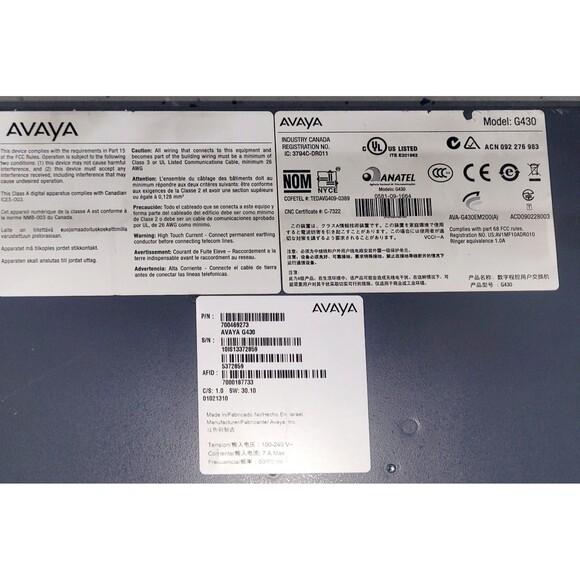 Avaya G430 Media Gateway Server w/ Rack Ears. USED - Picture 3 of 3